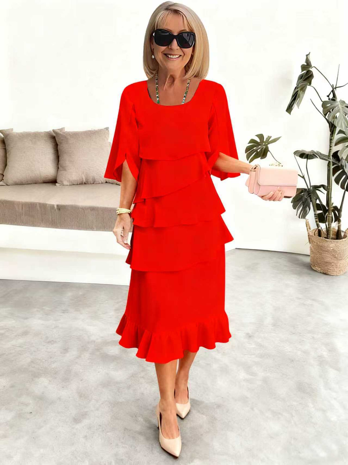 Vestido Suelto Tipo cóctel — Estilo Pastel