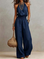 Mono Peto Ancho Estilo Retro Europeo – Conjunto Casual Vintage