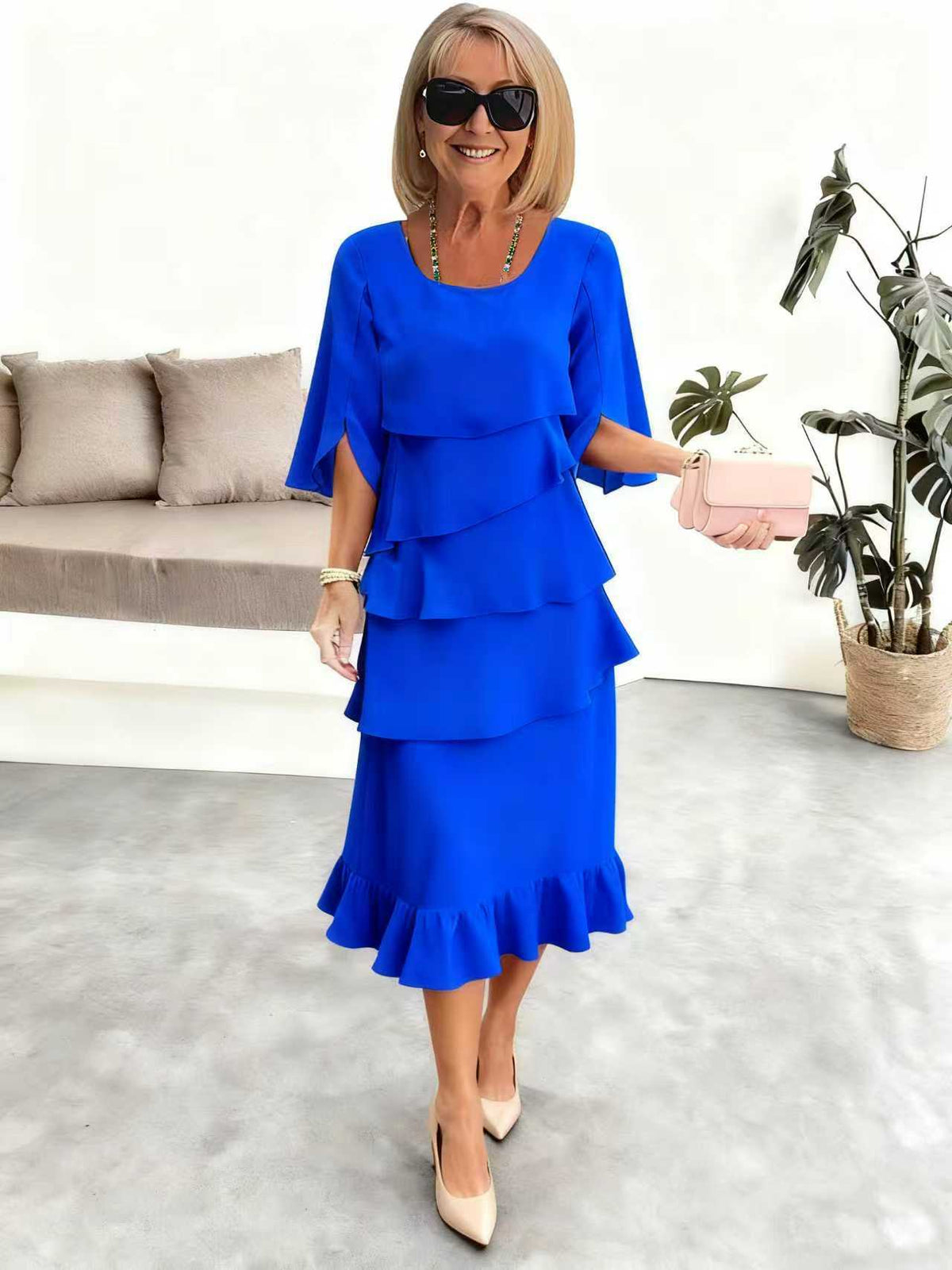 Vestido Suelto Tipo cóctel — Estilo Pastel