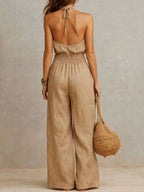 Mono Peto Ancho Estilo Retro Europeo – Conjunto Casual Vintage
