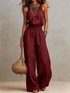 Mono Peto Ancho Estilo Retro Europeo – Conjunto Casual Vintage
