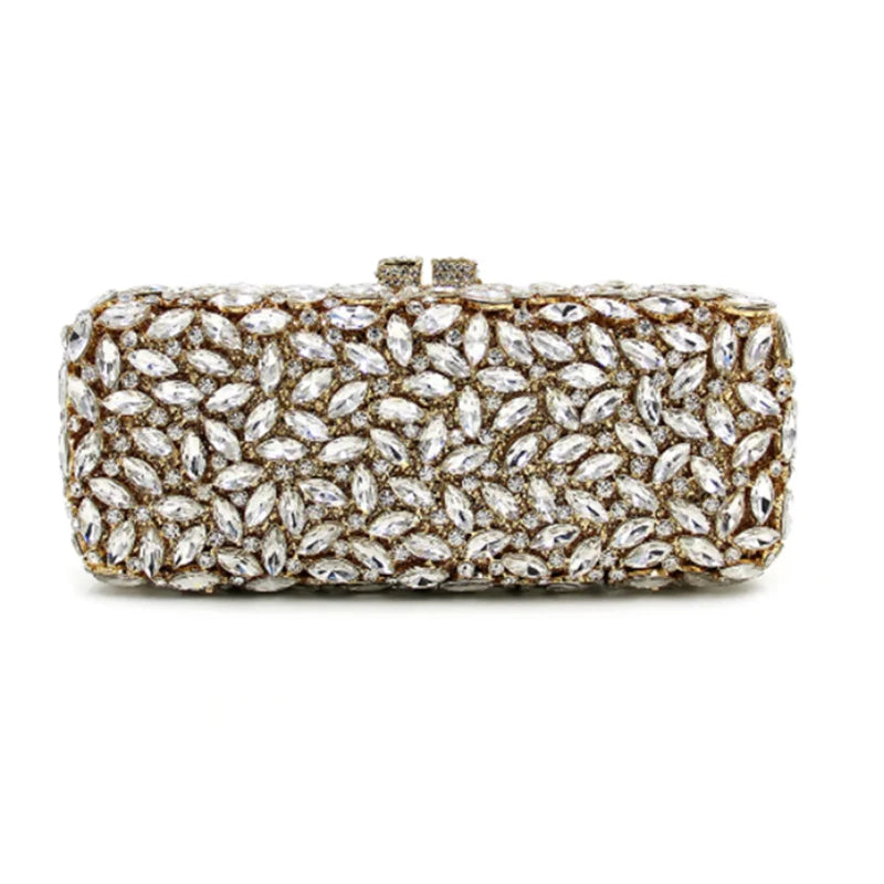 Clutch Metálico con Cristales – Bolso de Gala Multicolor