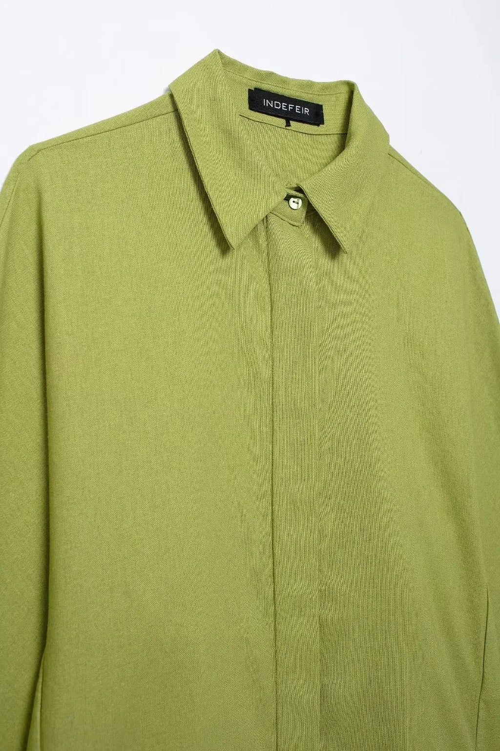 Conjunto Casual de Camisa y Pantalón de Pierna Ancha — Traje Suelto de Oficina
