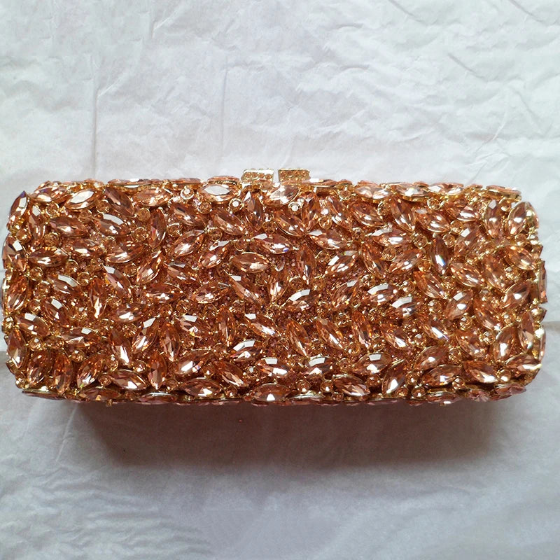 Clutch Metálico con Cristales – Bolso de Gala Multicolor