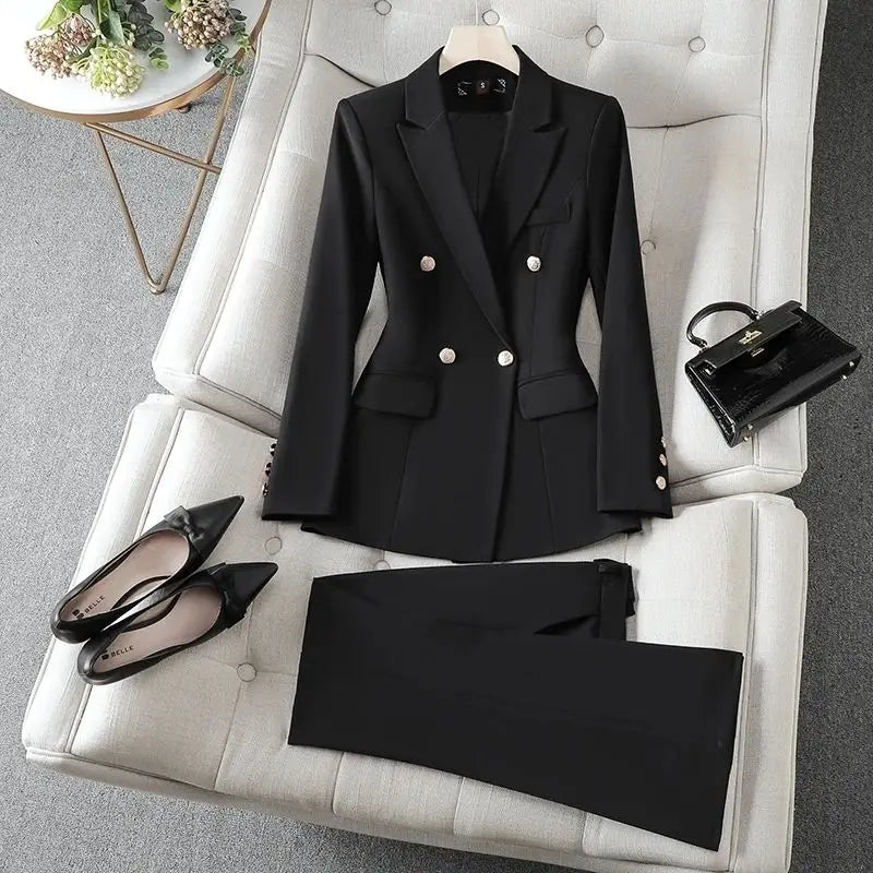 Chaqueta de Traje Negra Entallada — Blazer Casual de Manga Larga para Mujer 2026
