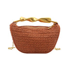 Wicker Bag with Metal Handle – Half Moon Beach