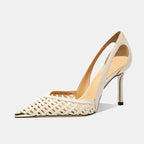 Sandalia Slingback con Brillos – Tacón Medio