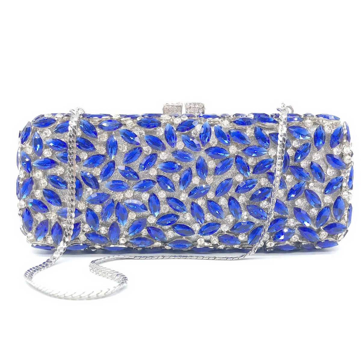 Clutch Metálico con Cristales – Bolso de Gala Multicolor