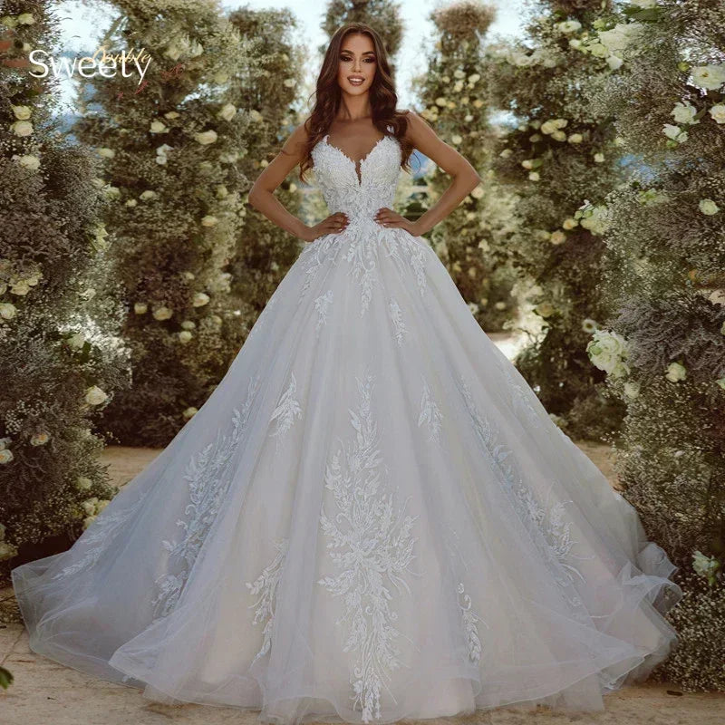 Vestido de Novia Vintage en Organza con Bordado — Personalizable