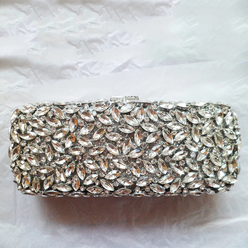 Clutch Metálico con Cristales – Bolso de Gala Multicolor