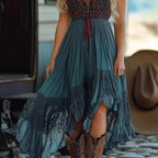 Loose Boho V-Neck Sleeveless Dress — Vacation Style