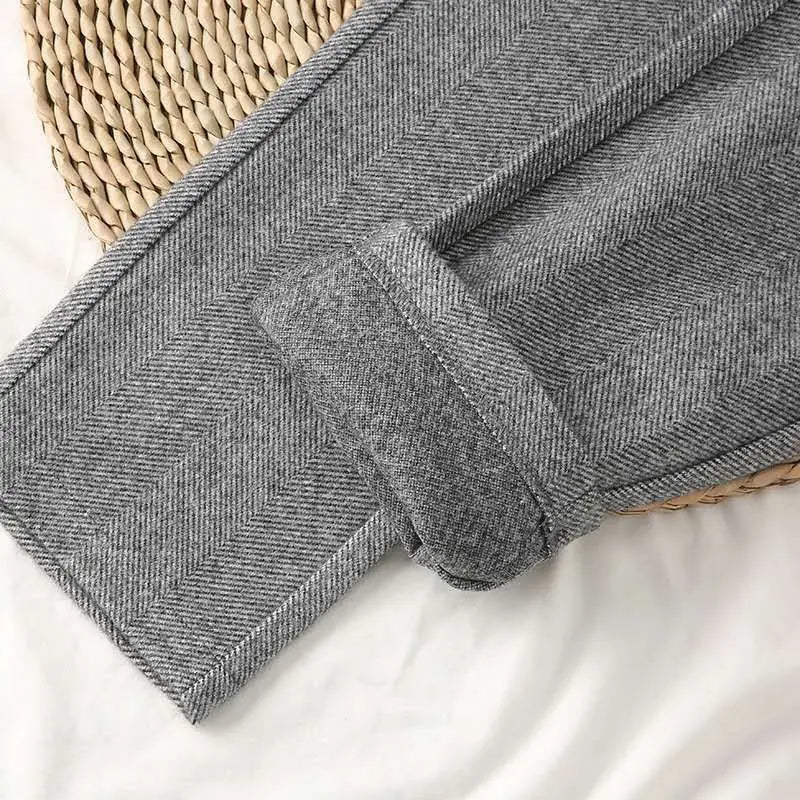Pantalón de Cintura Alta para Mujer — Estilo Harem Casual de Oficina, Moda Coreana