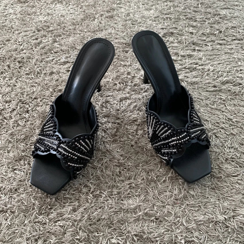 Mule de Perlas con Tacón Stiletto – Boda y Gala