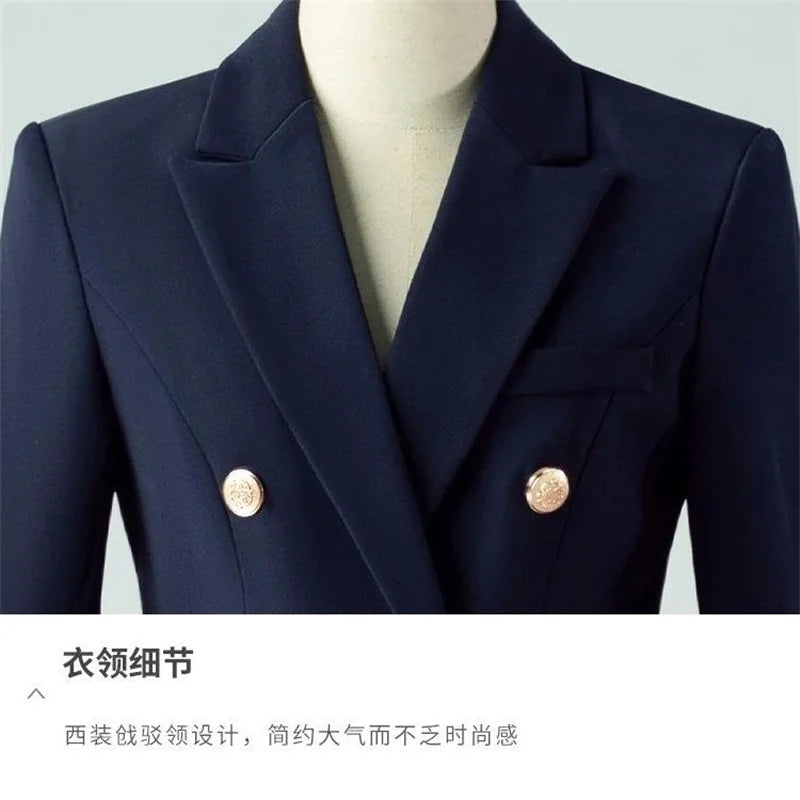 Chaqueta de Traje Negra Entallada — Blazer Casual de Manga Larga para Mujer 2026