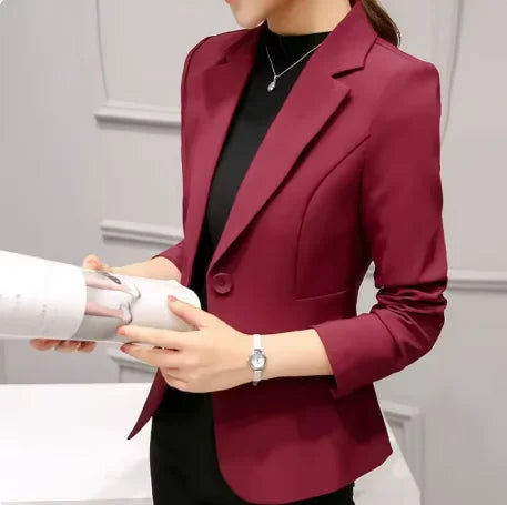 Blazer Elegante para Mujer — Chaqueta de Trabajo Rosa, Moda 2026