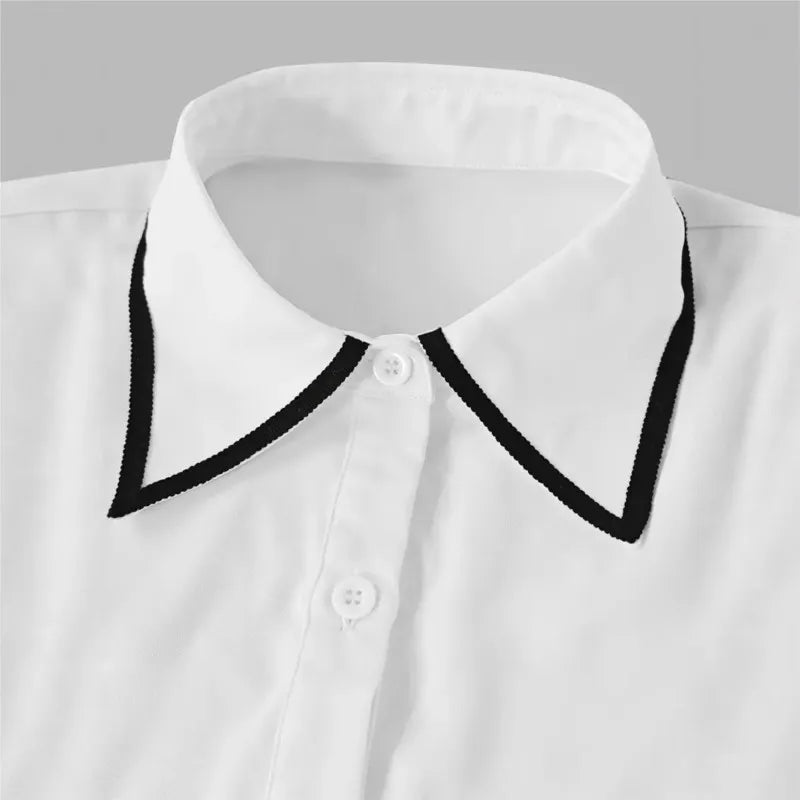 Blusa Formal con Lazo y Manga Larga — Camisa Elegante de Oficina