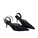 Mesh Slingback Heel Sandal – Summer Elegance