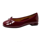 Zapato Plano Mary Jane de Charol con Lazo – Oficina y Día a Día