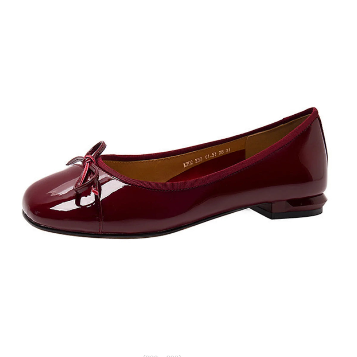 Zapato Plano Mary Jane de Charol con Lazo – Oficina y Día a Día
