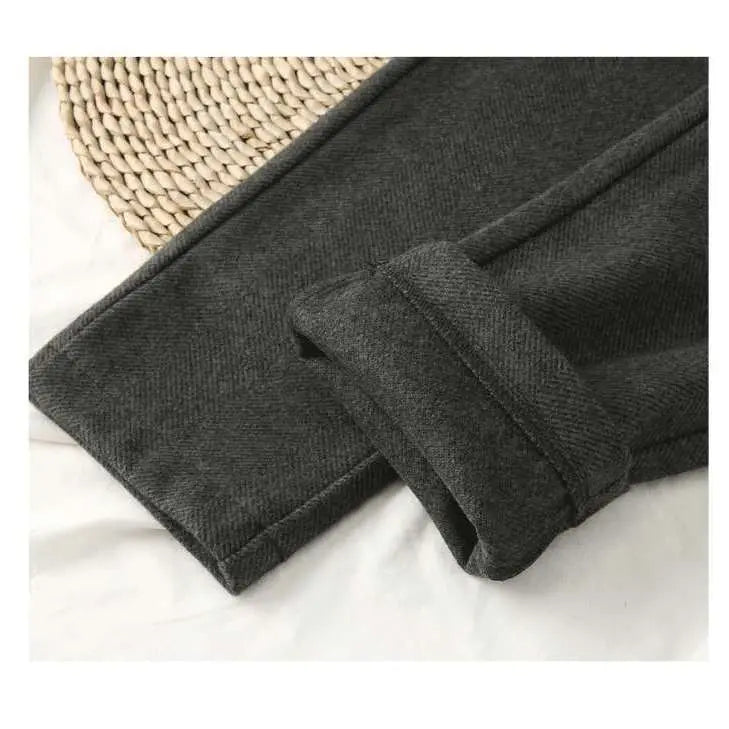 Pantalón de Cintura Alta para Mujer — Estilo Harem Casual de Oficina, Moda Coreana