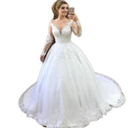 Vestido de Novia Bohémio con Encaje y Manga Larga