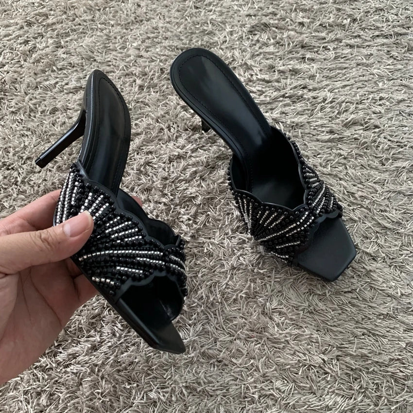 Mule de Perlas con Tacón Stiletto – Boda y Gala