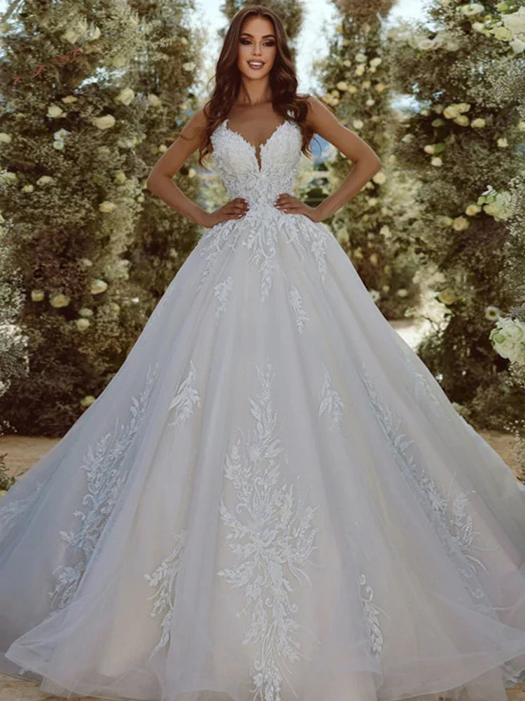 Vestido de Novia Vintage en Organza con Bordado — Personalizable