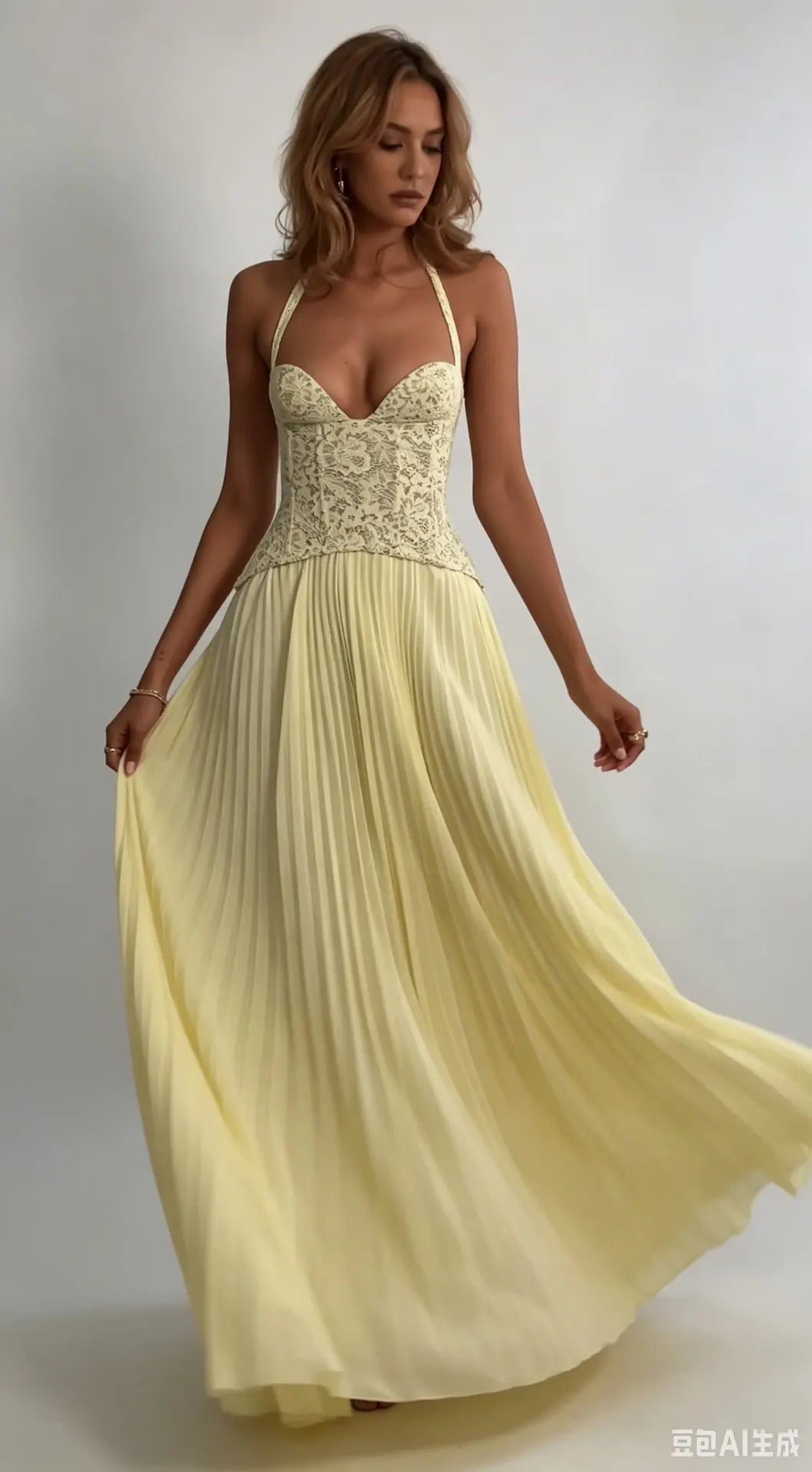 Vestido Corset Halter de Gala — Varios Colores