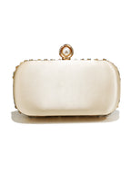 Pearl and Diamond Clutch - Evening Bag with Chain