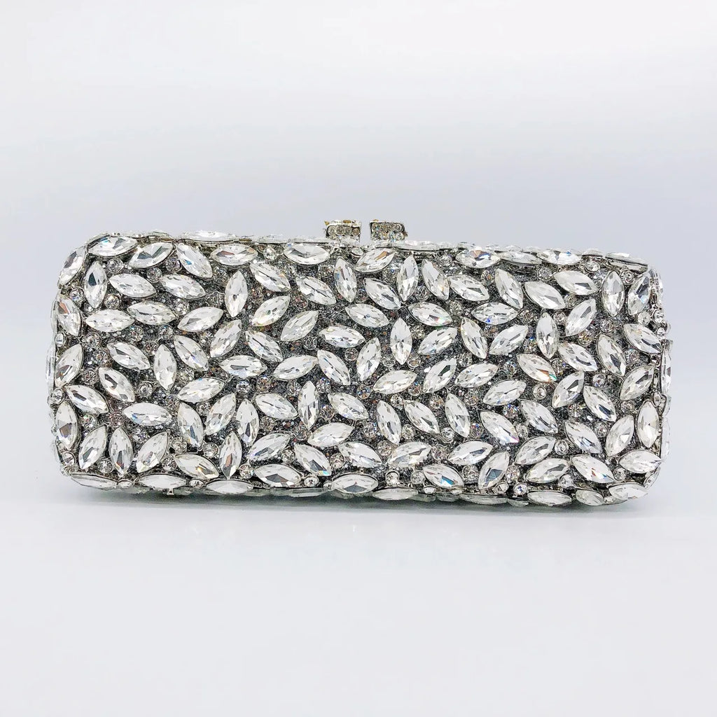 Clutch Metálico con Cristales – Bolso de Gala Multicolor