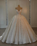 Vestido de Novia Princesa con Lentejuelas y Perlas — Personalizable