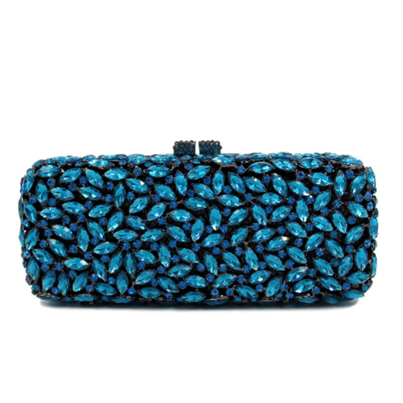 Clutch Metálico con Cristales – Bolso de Gala Multicolor