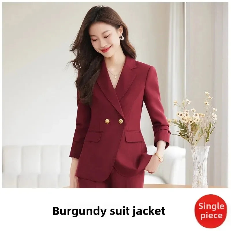 Conjunto Casual de Camisa y Pantalón de Pierna Ancha — Traje Suelto de Oficina