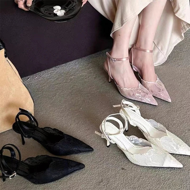 Mesh Slingback Heel Sandal – Summer Elegance