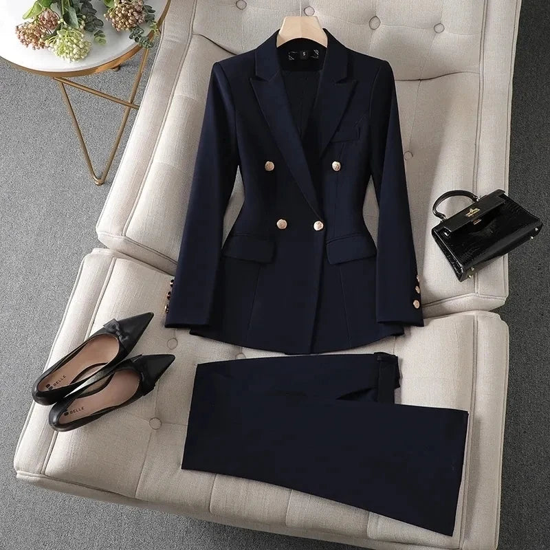 Chaqueta de Traje Negra Entallada — Blazer Casual de Manga Larga para Mujer 2026