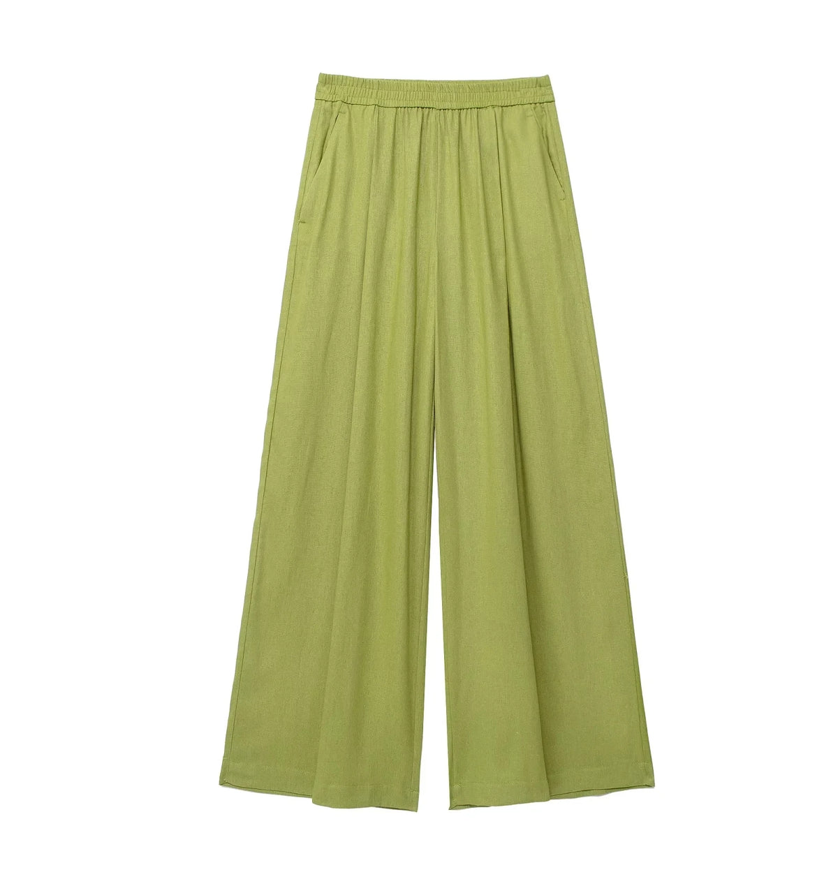 Conjunto Casual de Camisa y Pantalón de Pierna Ancha — Traje Suelto de Oficina